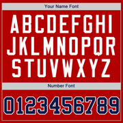 Custom Red Navy-White Authentic Baseball Jersey