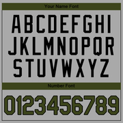 Custom Gray Olive-Black Authentic Memorial Day Baseball Jersey