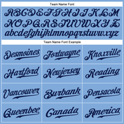 Custom Light Blue Navy-White Authentic Baseball Jersey