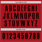 Custom Red Black Authentic Baseball Jersey