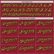 Custom Maroon Black-Old Gold Mesh Authentic Throwback Baseball Jersey