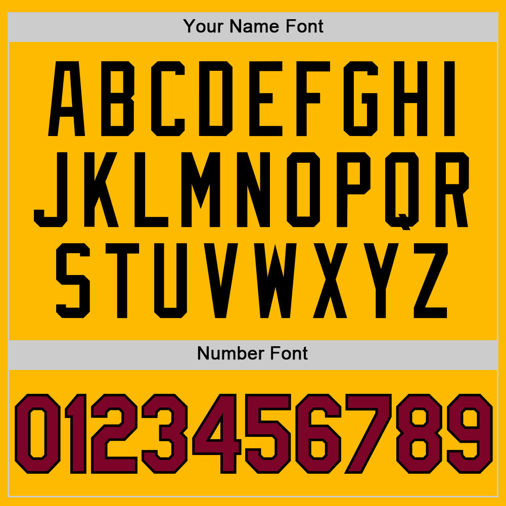 Custom Gold Maroon-Black Authentic Throwback Baseball Jersey