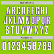 Custom Neon Green White-Purple Authentic Baseball Jersey