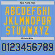 Custom Light Blue Royal-Gold Authentic Throwback Baseball Jersey