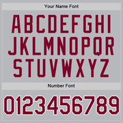 Custom Gray Maroon-White Authentic Throwback Baseball Jersey