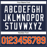 Custom Navy Orange-White Authentic Baseball Jersey