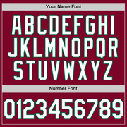 Custom Maroon White-Kelly Green Authentic Throwback Baseball Jersey