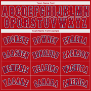 Custom Red Red-Navy Authentic Baseball Jersey