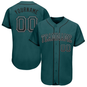 Custom Midnight Green Black-Gray Authentic Drift Fashion Baseball Jersey