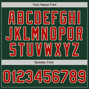 Custom Green Red-Cream Authentic Baseball Jersey