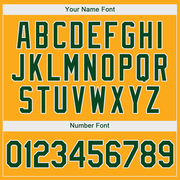 Custom Gold Green-White Authentic Baseball Jersey