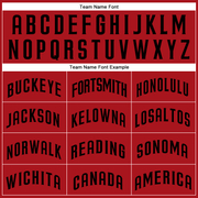 Custom Red Black Authentic Baseball Jersey