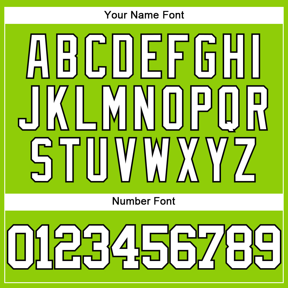 Custom Neon Green White-Black Authentic Baseball Jersey