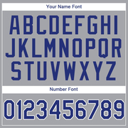 Custom Gray Royal-White Baseball Jersey