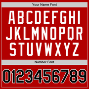 Custom Red Black-White Authentic Throwback Baseball Jersey