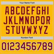 Custom Gold Maroon-White Authentic Throwback Baseball Jersey