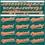 Custom Midnight Green Orange-White Authentic Baseball Jersey
