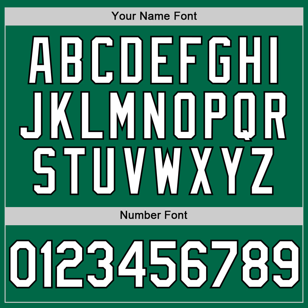 Custom Kelly Green White-Black Authentic Throwback Baseball Jersey