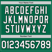 Custom Kelly Green White-Black Authentic Throwback Baseball Jersey