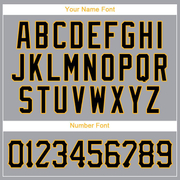 Custom Gray Black-Gold Baseball Jersey