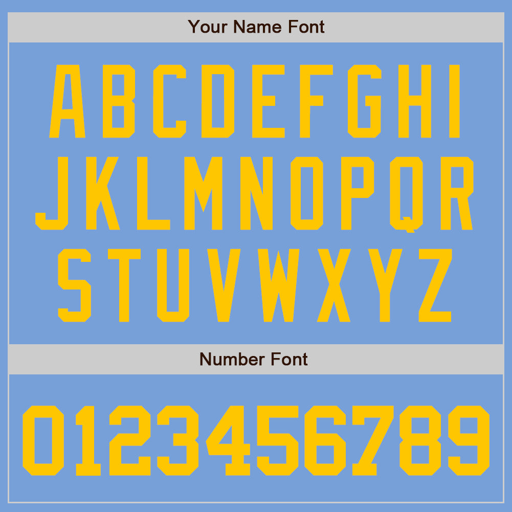 Custom Light Blue Gold Authentic Baseball Jersey