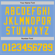 Custom Light Blue Gold Authentic Baseball Jersey