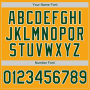 Custom Gold Green-White Authentic Baseball Jersey