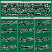 Custom Kelly Green Black-White Authentic Baseball Jersey