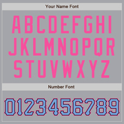 Custom Gray Light Blue-Pink Authentic Baseball Jersey