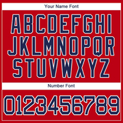 Custom Red Navy-White Baseball Jersey
