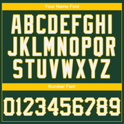 Custom Green White-Gold Authentic Baseball Jersey