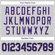 Custom Gray Purple-Black Authentic Baseball Jersey