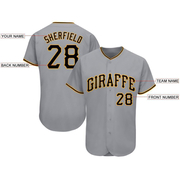 Custom Gray Black-Gold Baseball Jersey