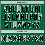 Custom Kelly Green Black-White Authentic Baseball Jersey