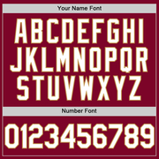 Custom Maroon White-Old Gold Authentic Throwback Baseball Jersey