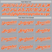 Custom Gray Orange-White Authentic Baseball Jersey