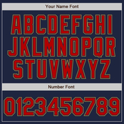 Custom Navy Red-Old Gold Authentic Baseball Jersey
