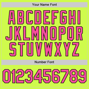 Custom Neon Green Pink-Black Authentic Throwback Baseball Jersey