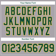 Custom Gray Green-Gold Baseball Jersey