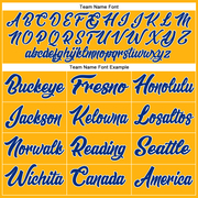 Custom Gold Royal-White Authentic Baseball Jersey