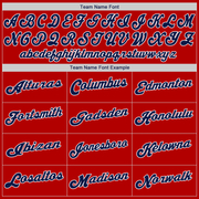 Custom Red Navy-White Authentic Baseball Jersey