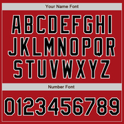 Custom Red Black-White Authentic Baseball Jersey