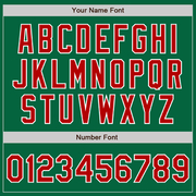 Custom Kelly Green Red-White Authentic Baseball Jersey