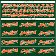 Custom Green Orange-White Authentic Baseball Jersey