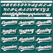 Custom Midnight Green White Gray-Black Authentic Baseball Jersey