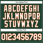 Custom Green White-Orange Authentic Baseball Jersey