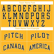 Custom Gold Black-White Baseball Jersey