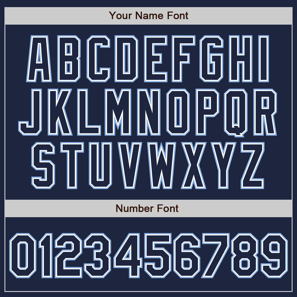 Custom Navy Navy-Light Blue Authentic Baseball Jersey