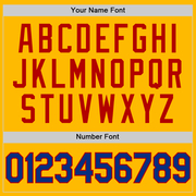 Custom Gold Royal-Red Authentic Throwback Baseball Jersey