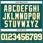 Custom Midnight Green White-Gold Authentic Baseball Jersey